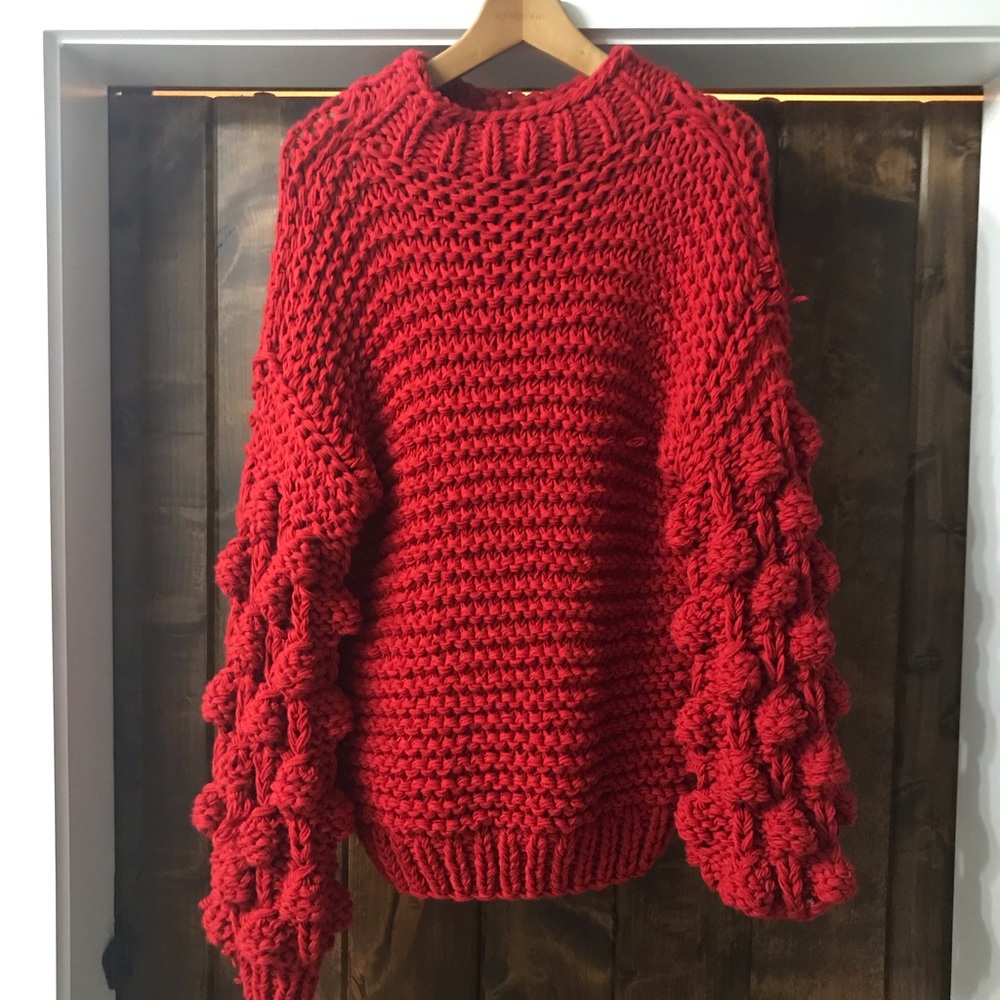 Goodnight macaroon puff sleeve sweater